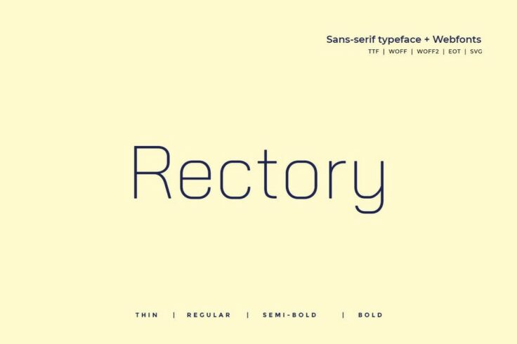 View Information about Rectory Modern Thin Font